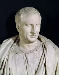Büste von Marcus Tullius Cicero, 106-43 v. Chr., Detail von 168173
